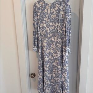 Floral Blue and White Women's Dress